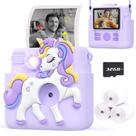Câmera Instantânea Infantil Careenoah 1080P com Cartão de 32GB Lilás