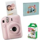 Câmera Instax Mini 12 + Filme 10 Fotos + Álbum Lovers - Selfie e Exposição Auto