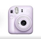Câmera INSTAX mini 12 roxa com exposição automática e formato de filme