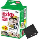 Câmera Instax Mini Fujifilm com 20 Filmes e Acessórios de Tecido