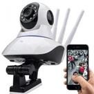 Câmera Ip 360 3 Antenas HD WiFi Visão Noturna e Alarme