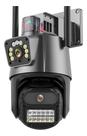 Camera IP de Vigilância externa 4K Wifi Lente dupla prova dágua Flash rastreio de movimento alarme e sirene de dispersão 6MP câmera Camera IP de Vigilância externa 4K Wifi Lente dupla prova dágua Flash rastreio de movimento alarme e sirene de dispersão 6MP câmera