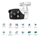 Câmera IP Externa BULLET 4MP VIGI C340 2.8MM Colorida FullColor IA POE TPLINK TPN0407 CorBranco