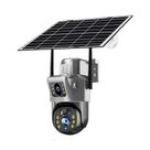Câmera IP Externa Solar 4K 8MP WiFi Com Lente Dupla PTZ Sem Fio Para Vigilância CCTV
