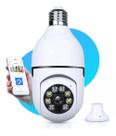 Câmera IP Giratória Wifi Lâmpada com Visão Noturna - Vigilância Externa Avançada