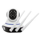 Câmera Ip Sem Fio 360 3 Antenas HD Wifi Rj45 Visão Noturna Alarme - luatek