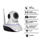 Câmera Ip Sem Fio 360 3 Antenas HD Wifi Visão Noturna Alarm