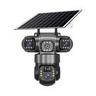 Câmera IP Solar De 12MP Com Três Lentes, Vigilância Externa Com Bateria, Rastreamento Humanoide,