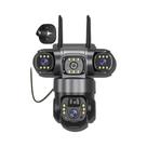 Câmera IP Solar HD De 15 MP V380 pro Com 3 Lentes, À Prova d'Água, Visão Noturna, Áudio
