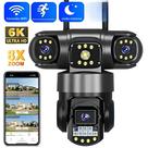 Câmera IP WiFi Externa De 15MP HD Com Zoom De 10X, Três Lentes, Detecção De Movimento, Vigilância