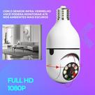 Camera Lâmpada Espia Wifi Ip Segurança Panoramica Giratoria
