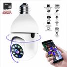 Câmera lampada inteligente Wireless infra IP Full HD 2.0 MP, Holofote, Auto Tracking c/ Cartão 64gb