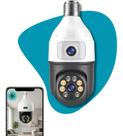 Câmera Lâmpada Segurança Lente Dupla Ip67 Wifi Visão Noturna Preto Câmera Lâmpada Segurança Lente Dupla Ip67 Wifi Visão Noturna Preto