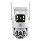 Câmera Lentes Dupla Prova D'água Ip App Yoosee Wifi Externa Cor Branco