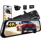Câmera Mirror Dash WOLFBOX G850 PRO 4K com ADAS e BSD 12"