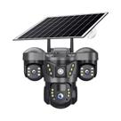 Câmera PTZ Solar Externa De 15MP 4G IP66 À Prova D'água Com Três Lentes, Detecção Humana PIR E Câmera PTZ Solar Externa De 15MP 4G IP66 À Prova D'água Com Três Lentes, Detecção Humana PIR E