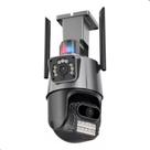 Camera Segurança Externa Lente Dupla 4k 6mp Sirene Policial