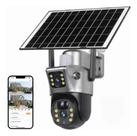 Camera Segurança Solar 4G Wifi Lente Dupla Visão Noturna Colorida 2MP