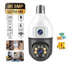 Câmera Segurança Wifi Dupla Lentes Lâmpada Visão Noturna 360