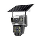 Câmera Solar 4G Com Gravação 24H, Cartão SIM, Visão Noturna Com Luz Infravermelha, Lente Dupla,