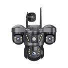 Câmera Solar 4G Externa Sem Fio IP CCTV 15MP HD Visão Noturna Monitor 360 Cartão SIM Vigilância Por