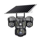 Câmera Solar Externa 15MP Com Zoom 10X, 4G WIFI, PTZ, Lente Tripla, Rastreamento Automático E À Câmera Solar Externa 15MP Com Zoom 10X, 4G WIFI, PTZ, Lente Tripla, Rastreamento Automático E À