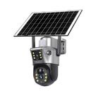 Câmera Solar Externa 4K 8MP Com Lentes Duplas WiFi 4G Bateria De Baixo Consumo Visão Noturna PIR IP