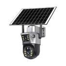 Câmera Solar Externa 4K 8MP Com Lentes Duplas WiFi 4G Bateria De Baixo Consumo Visão Noturna PIR IP