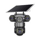 Câmera Solar Externa IP V380 pro Com 3 Lentes, 4G, 6K HD, 12MP, À Prova D'Água, Visão Noturna, Áudio