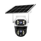 Câmera Solar IP WiFi 12MP V380 Com 3 Lentes, Detecção Humana PIR, Visão Noturna, À Prova D'água,