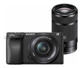 Câmera sony a6400 mirrorless com lente 16-50mm + 55-210mm