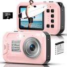 Câmera Subaquática Yifecial 4K 64MP à Prova dÁgua até 5 m Rosa