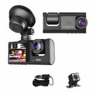 Câmera Veicular Automotiva WiFi Full HD 1080P DVR com 3 Câmeras Frontal Interna e Traseira Visão Noturna e Loop Gravação Câmera Veicular Automotiva WiFi Full HD 1080P DVR com 3 Câmeras Frontal Interna e Traseira Visão Noturna e Loop Gravação