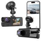 Câmera veicular Meiqils Wi-Fi 1080P dupla, frontal e interna