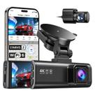 Câmera veicular REDTIGER 4K frontal e 1080P traseira com WiFi e GPS Câmera veicular REDTIGER 4K frontal e 1080P traseira com WiFi e GPS