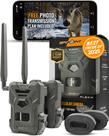 Câmeras celulares SPYPOINT Flex-M Twin Pack para trilhas os melhores acessórios de caça, sem necessidade de WiFi, GPS, visão noturna, LTE dual-Sim, câmera de jogo IP65 resistente à água, fotos de 28 MP, vídeos em 720p e som (2)