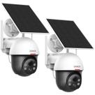 Câmeras de segurança DEKCO Wireless Outdoor Solar Movidas a Energia Solar 2K