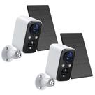 Câmeras de Segurança FOAOOD Wireless Outdoor com Painel Solar