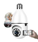 Câmeras Segurança 360 Wifi Ip Hd Lâmpada Visão Noturna Cor Camera Lâmpada Wifi 360