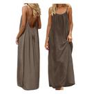 Cami Dress JHTK sem encosto para mulheres, café casual de verão Cami Dress JHTK sem encosto para mulheres, café casual de verão