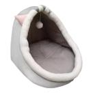 Caminha Cabana Toca Casa Cama de Pelúcia com Orelha Rosa Gatos Pet