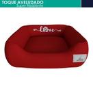 Caminha Para Cachorros E Gato Cama Pet Toque Aveludado 60x60 Vermelho