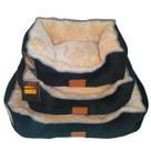Caminha Pet 45x35 Antiestresse Lavável Premium Lovely Vibe cor:bege/marrom