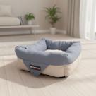 Caminha Pet 51x51 Lavável Antiestresse Premium Lovely Vibe Cor:azul Marinho/bege