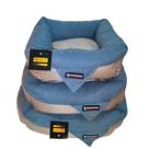 Caminha Pet 51x51 Lavável Antiestresse Premium Lovely Vibe cor:azul marinho/cinza