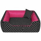 Caminha Pet Cachorro gato 60x60 M poá preto com rosa