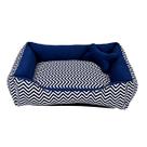Caminha Pet Dog Para Cachorro Ou Gato Grande 70x55cm Chevron Marinho