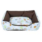 Caminha Pet Dog Para Cachorro Ou Gato Grande 70x55cm Safari Turquesa Com Marrom