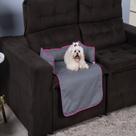 Caminha Pet Suede Para Sofá e Carro Protege Contra Pelos e Sujeiras Capa Fundo Impermeável Com Zíper