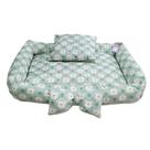 Caminha Pet Verde Estampada + Travesseirinho